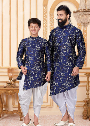 2 PC Multicolor Silk Father And Son Combo