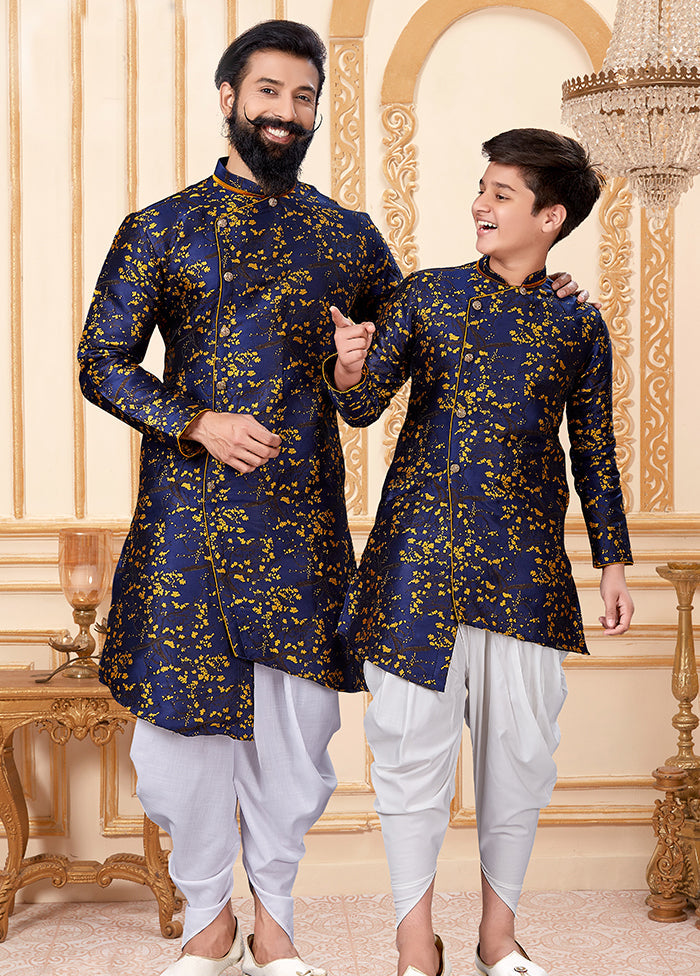 2 PC Multicolor Silk Father And Son Combo