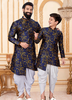 2 PC Multicolor Silk Father And Son Combo