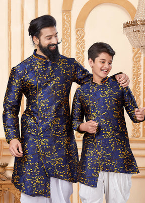 2 PC Multicolor Silk Father And Son Combo