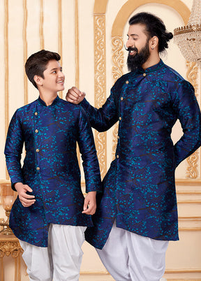 2 PC Multicolor Silk Father And Son Combo