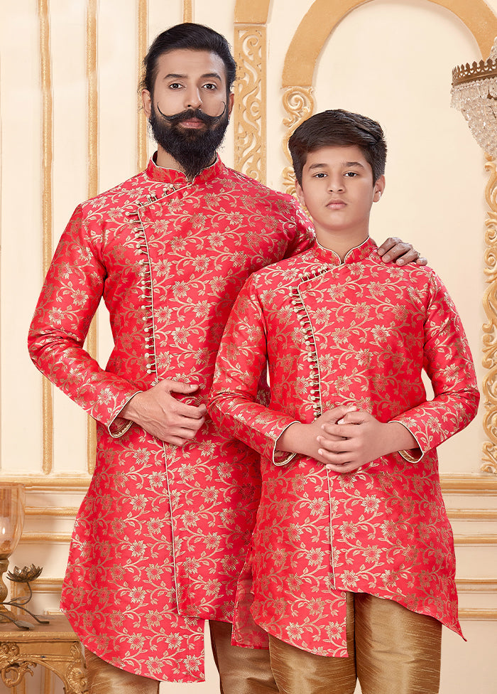 2 PC Multicolor Silk Father And Son Combo