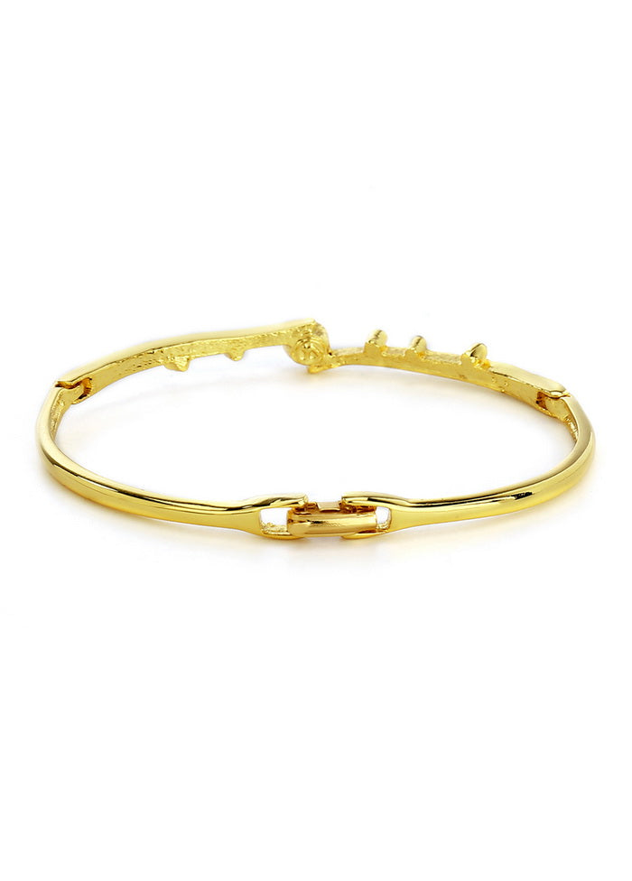 Estele Diamond Curved Trendy Bracelet - Indian Silk House Agencies