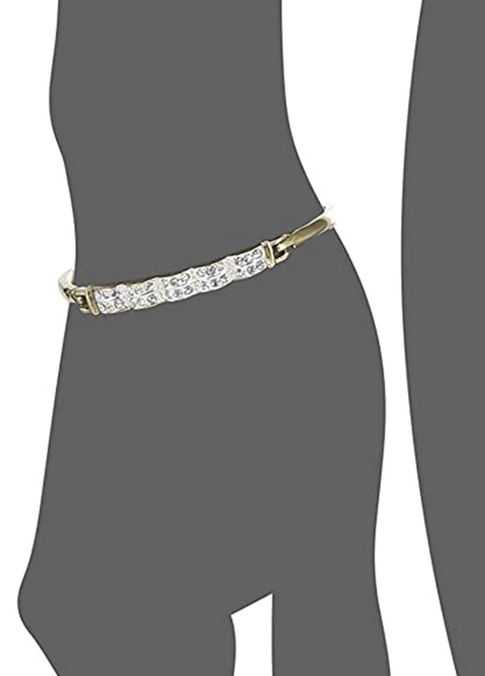 Estele Gold and Rhodium Plated Bracelet - Indian Silk House Agencies