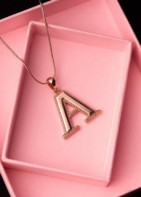 Rose Gold Plated Attractive A Designer Pendant - Indian Silk House Agencies