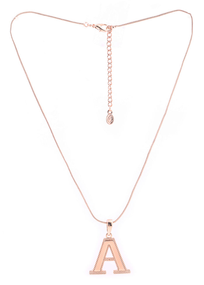 Rose Gold Plated Attractive A Designer Pendant - Indian Silk House Agencies