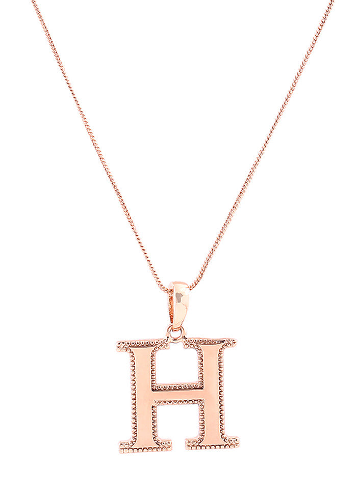 Rose Gold Plated Heavenly H Pendant - Indian Silk House Agencies