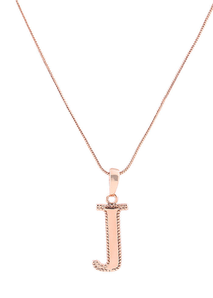 Rose Gold Plated Joyful J Pendant - Indian Silk House Agencies