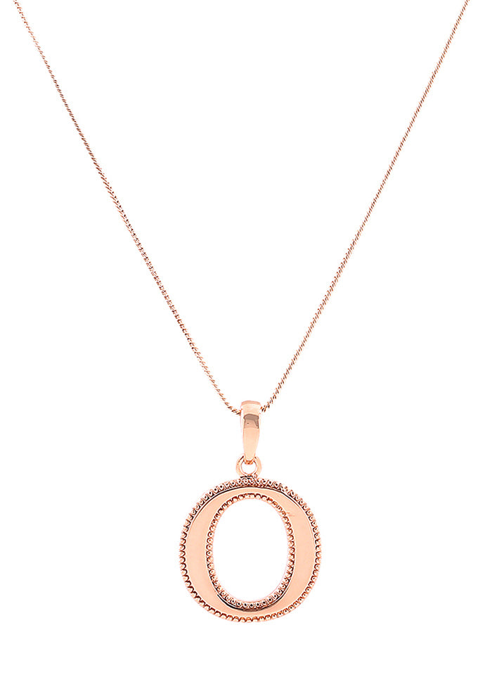 Rose Gold Plated Obedient O Pendant - Indian Silk House Agencies