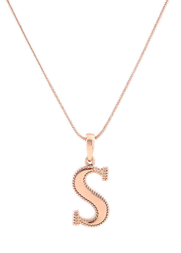 Rose Gold Plated Splendid S Pendant - Indian Silk House Agencies