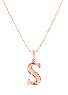 Rose Gold Plated Splendid S Pendant - Indian Silk House Agencies