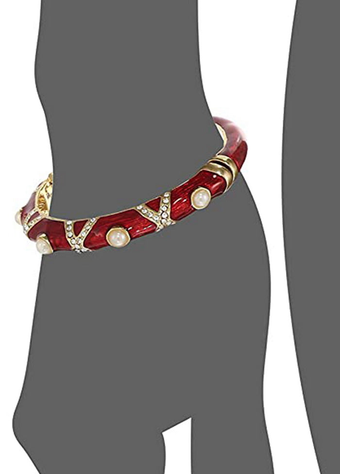 Estele Golden Gold Plated Brass Bracelet - Indian Silk House Agencies