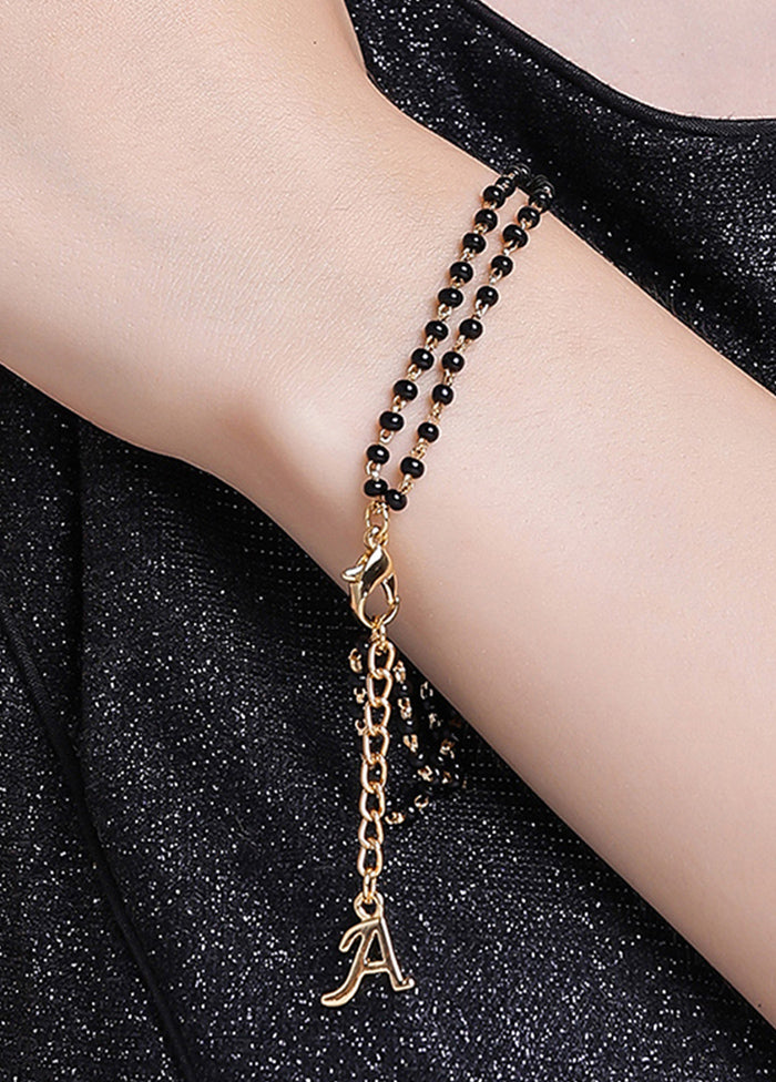 Gold Plated Mangalsutra Adjustable Bracelet - Indian Silk House Agencies