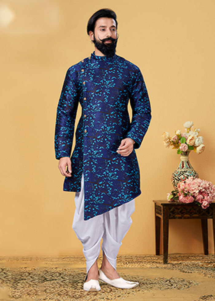Multicolor Silk Kurta & Dhoti Set