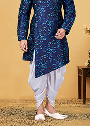 Multicolor Silk Kurta & Dhoti Set