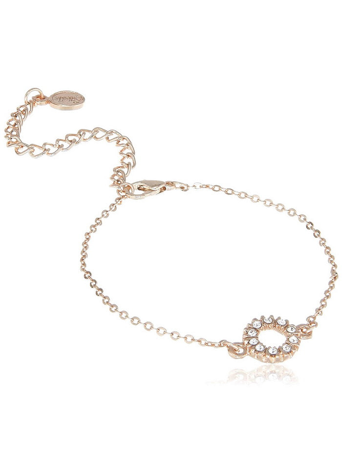 Estele Rose Gold Plated Chain Bracelet - Indian Silk House Agencies