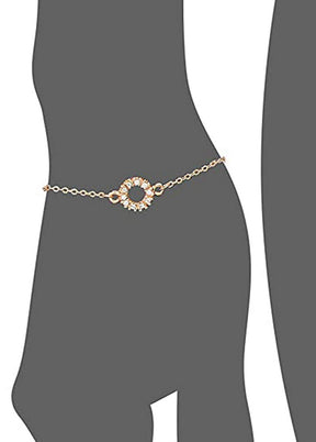 Estele Rose Gold Plated Chain Bracelet - Indian Silk House Agencies