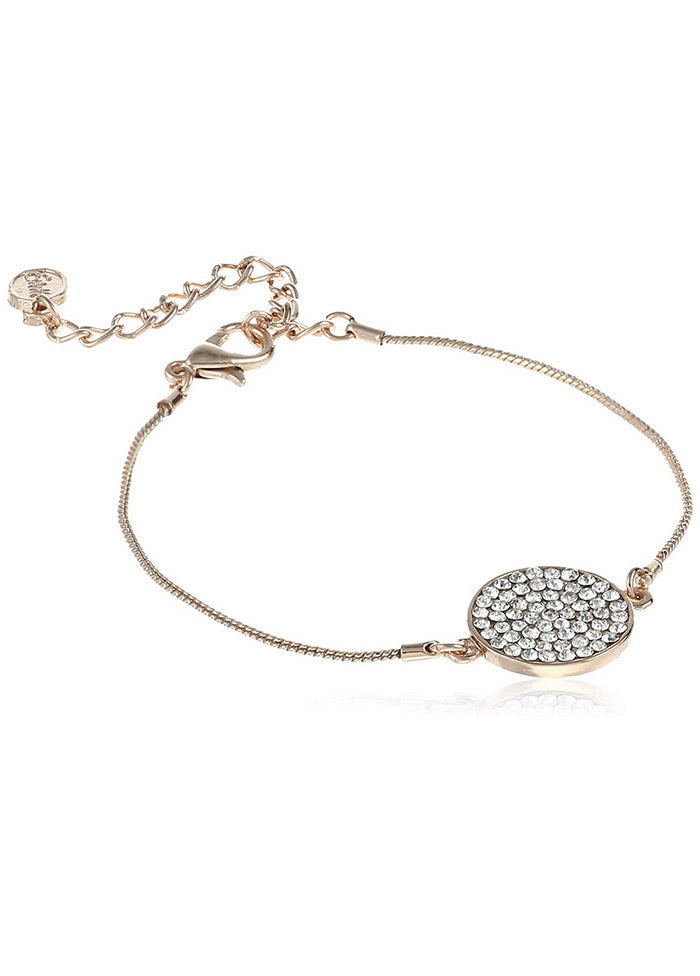 EsteleRhodium Plated Chain Bracelet - Indian Silk House Agencies