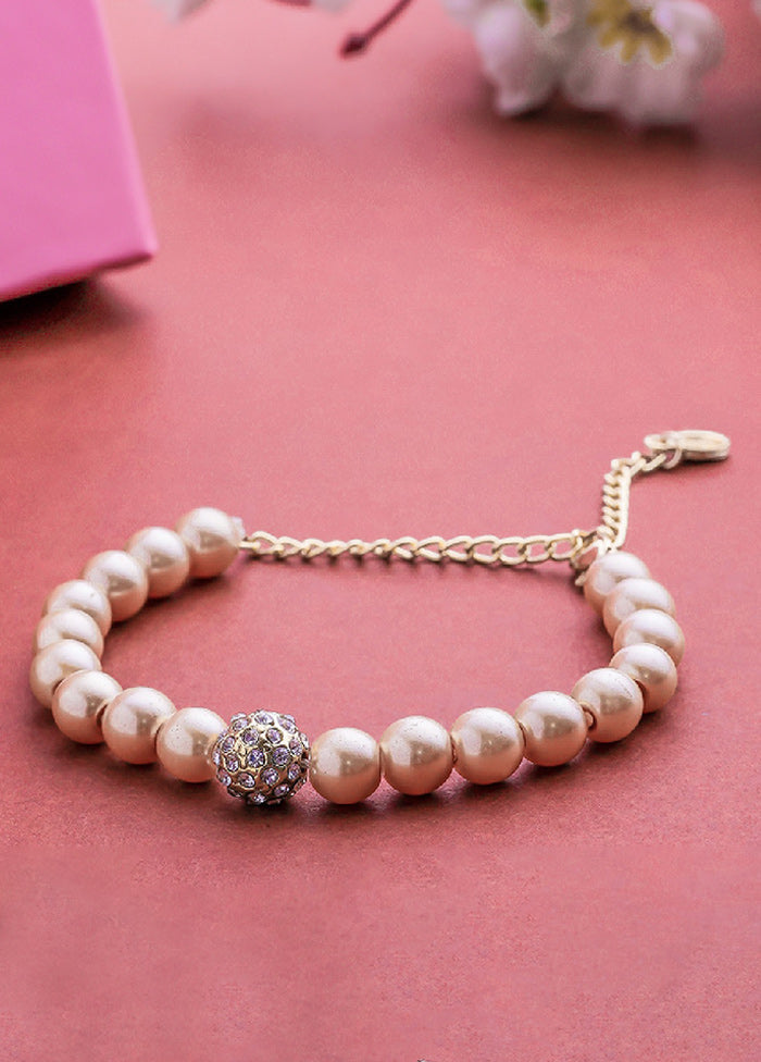 Gold Plated Splendid Pearl Bracelet - Indian Silk House Agencies