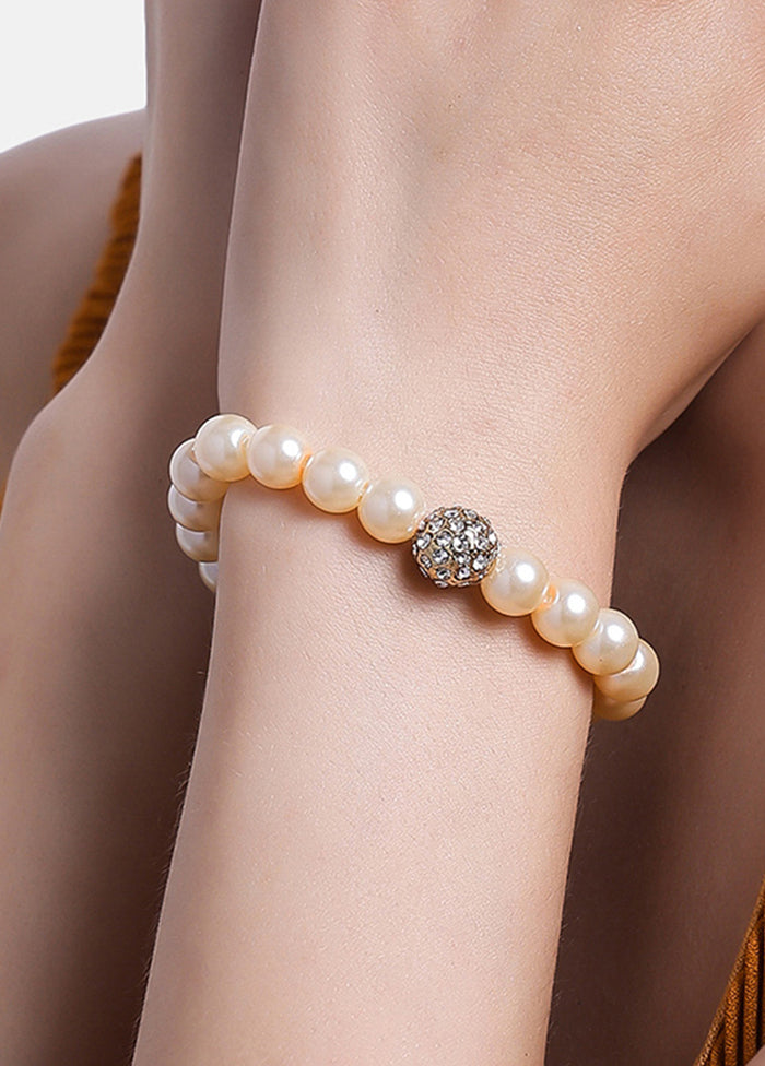 Gold Plated Splendid Pearl Bracelet - Indian Silk House Agencies