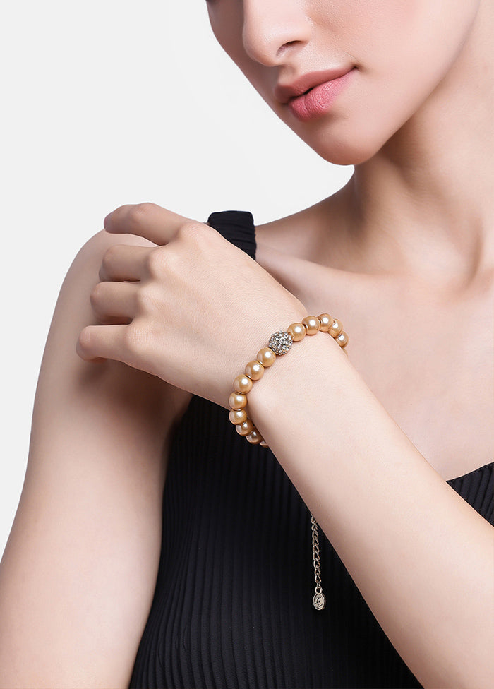 Gold Plated Adorable Pearl Bracelet - Indian Silk House Agencies