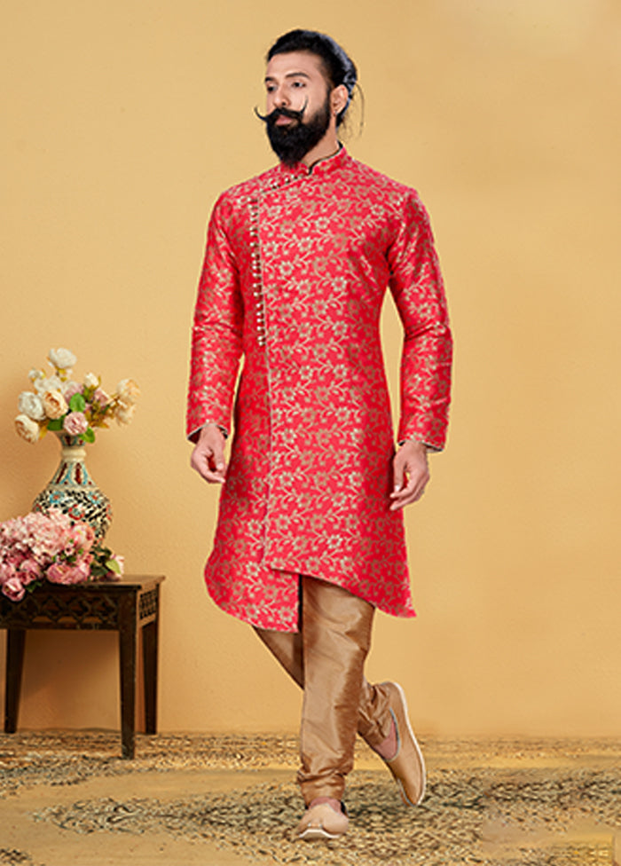 Multicolor Silk Kurta & Dhoti Set