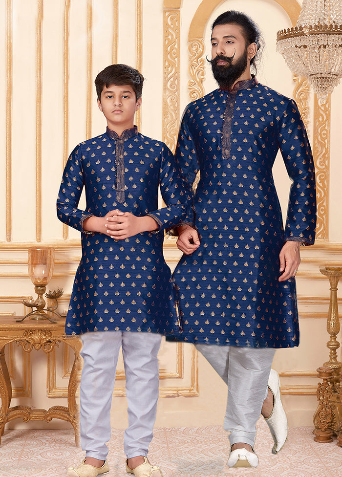 2 PC Multicolor Silk Father And Son Combo