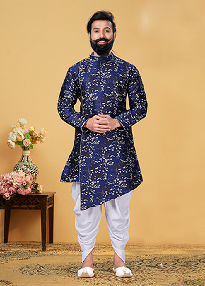 Multicolor Silk Kurta & Dhoti Set