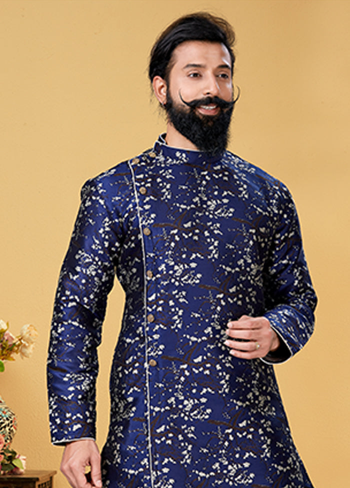 Multicolor Silk Kurta & Dhoti Set