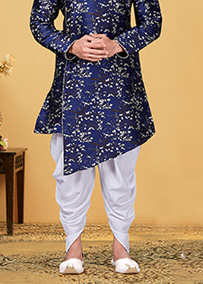 Multicolor Silk Kurta & Dhoti Set