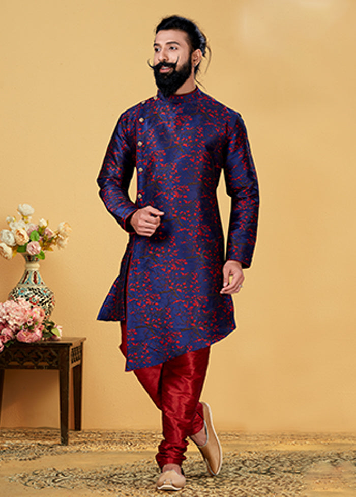2 Pc Multicolor Silk Ethnic Wear Set