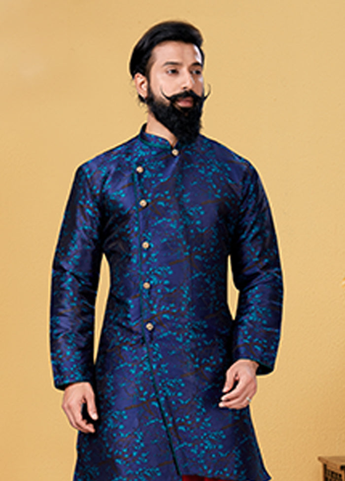Multicolor Silk Kurta & Dhoti Set