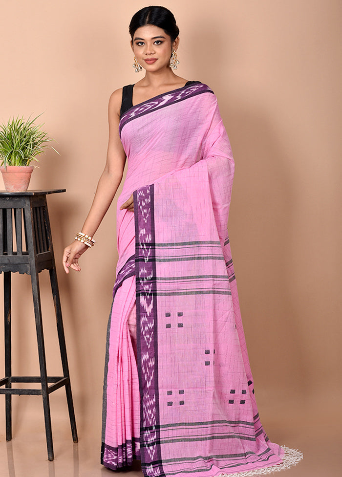 Pink Matka Silk Saree With Blouse Piece - Indian Silk House Agencies