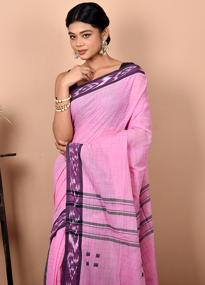 Pink Matka Silk Saree With Blouse Piece - Indian Silk House Agencies