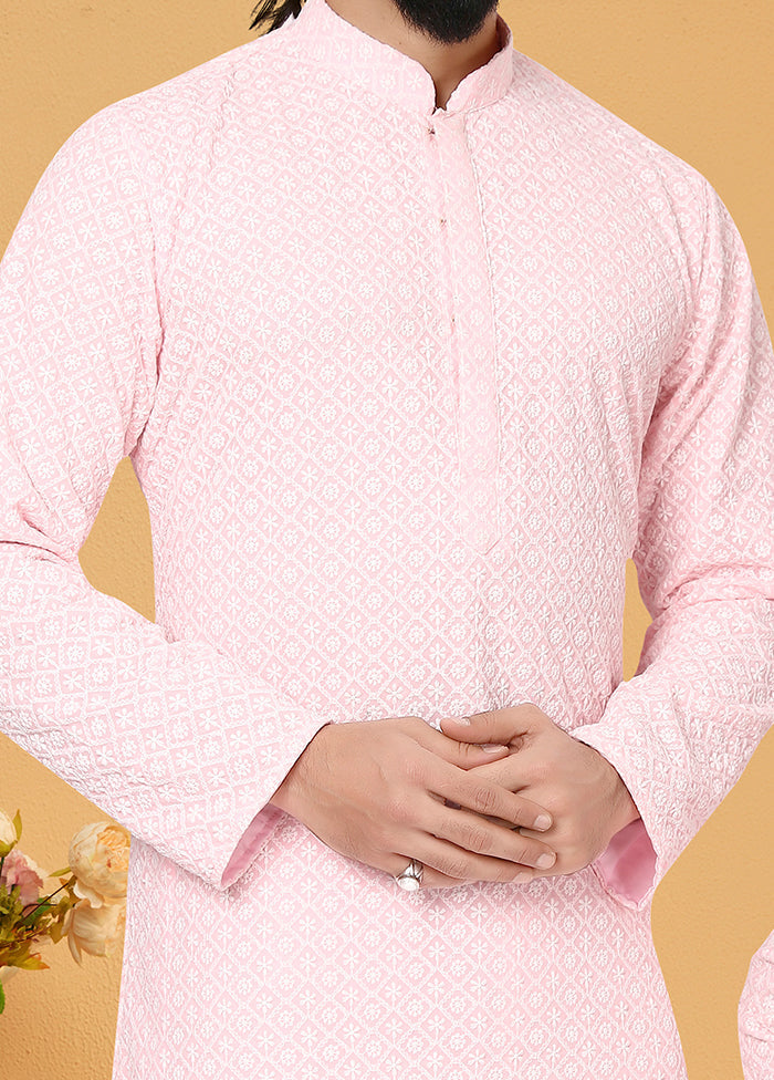 2 PC Multicolor Georgette Father And Son Combo