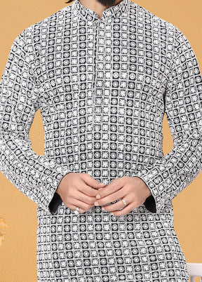 2 PC Multicolor Georgette Father And Son Combo