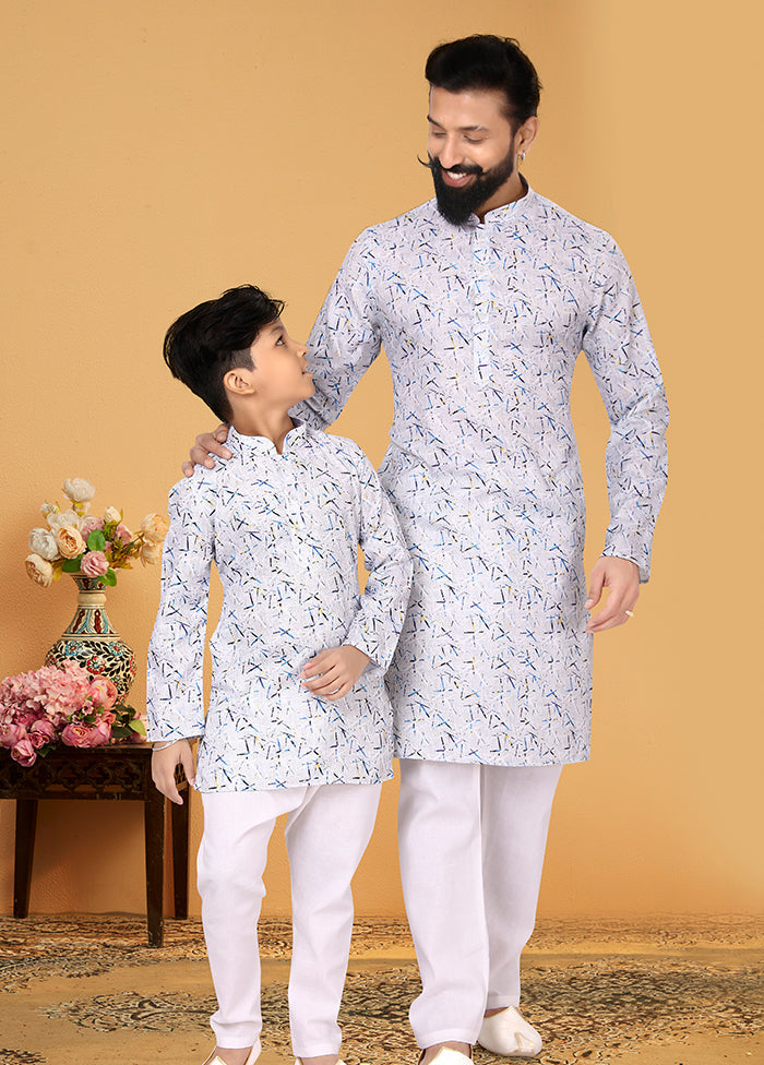 2 PC Multicolor Cotton Father And Son Combo