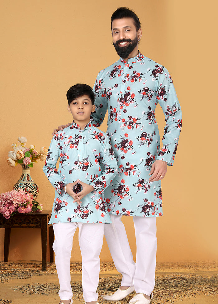 2 PC Multicolor Cotton Father And Son Combo