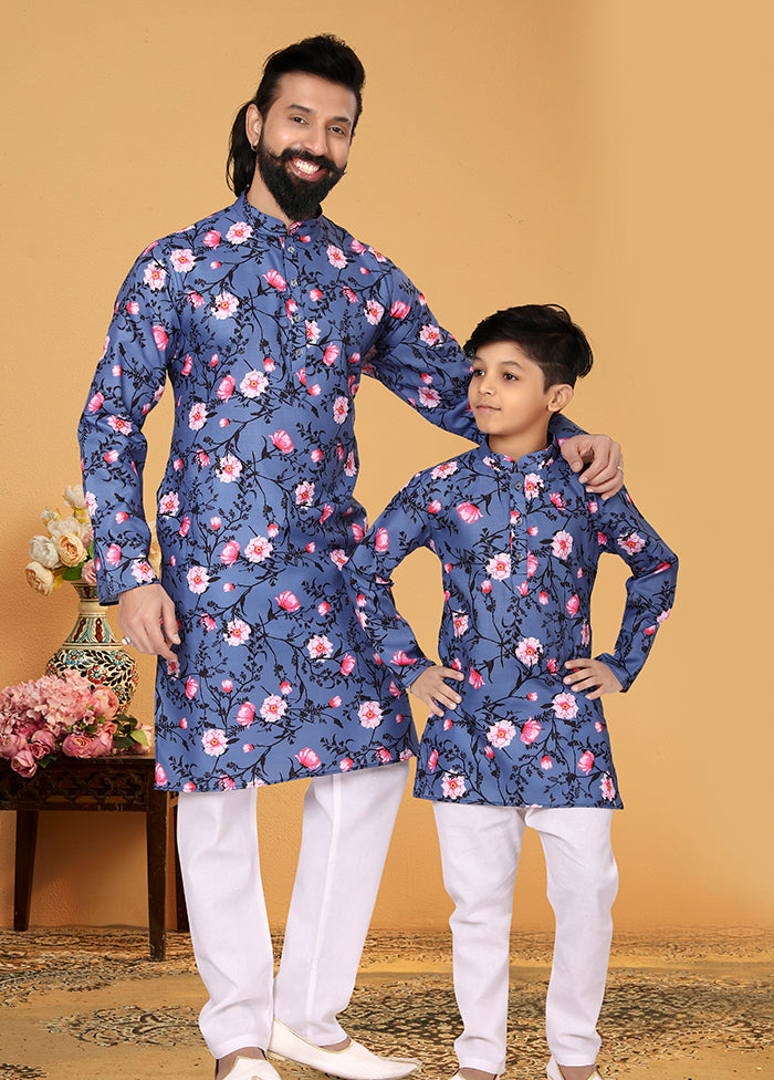 2 PC Multicolor Cotton Father And Son Combo