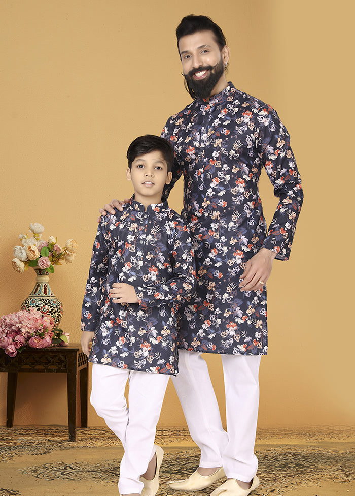 2 PC Multicolor Cotton Father And Son Combo