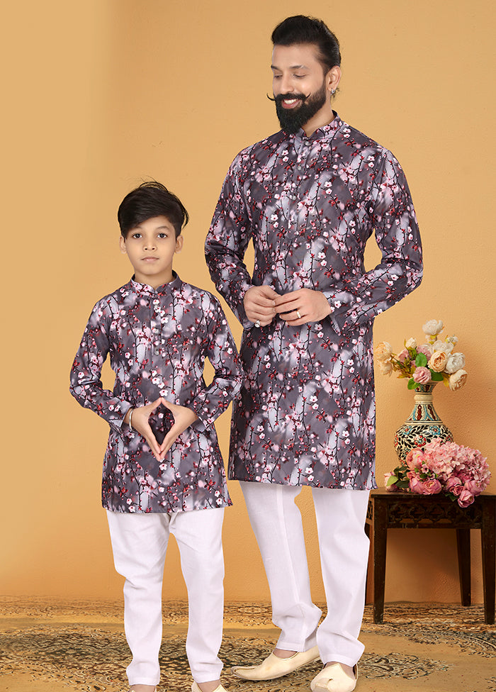 2 PC Multicolor Cotton Father And Son Combo