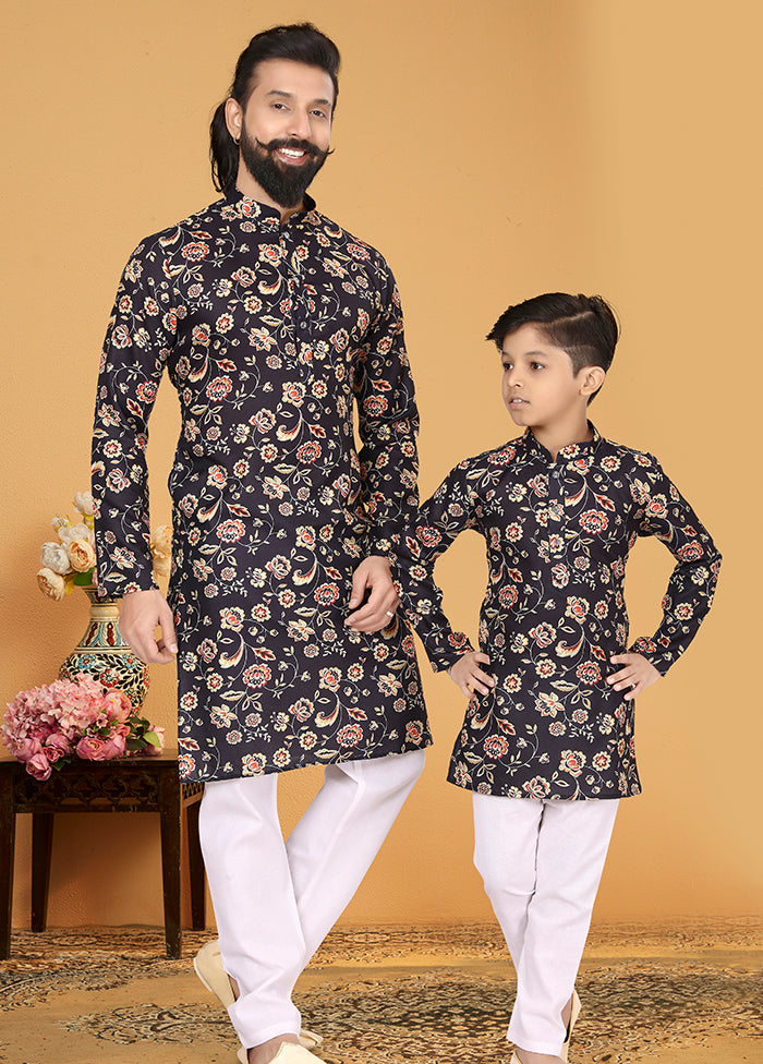 2 PC Multicolor Cotton Father And Son Combo