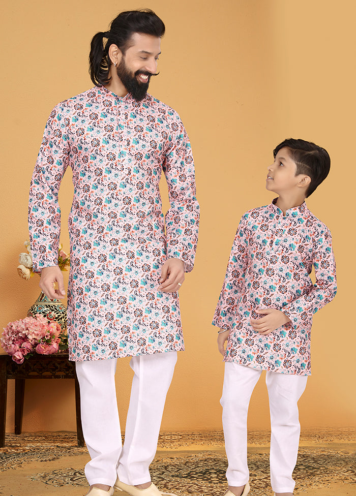 2 PC Multicolor Cotton Father And Son Combo
