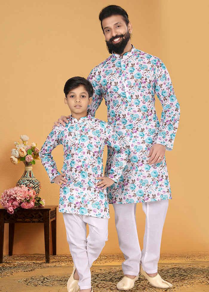 2 PC Multicolor Cotton Father And Son Combo