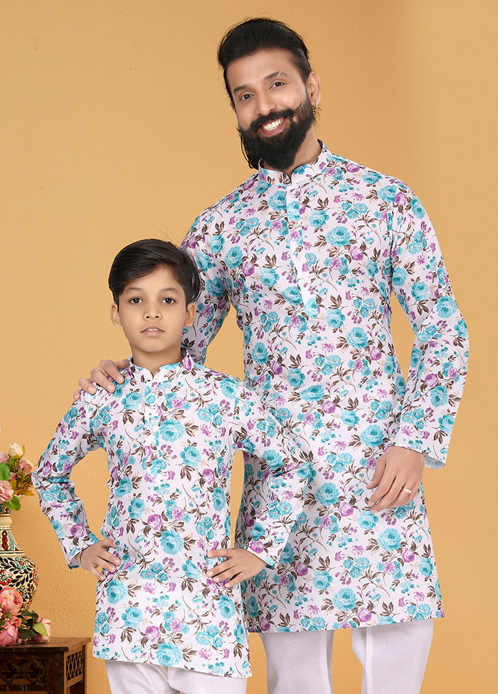 2 PC Multicolor Cotton Father And Son Combo