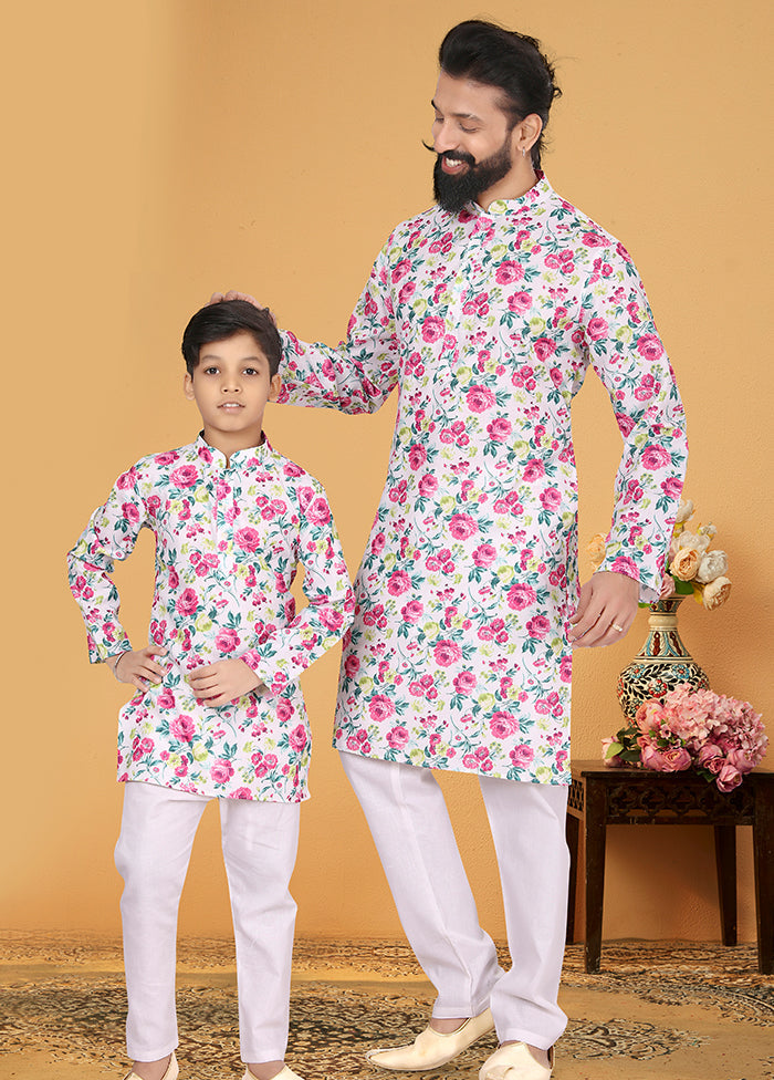 2 PC Multicolor Cotton Father And Son Combo