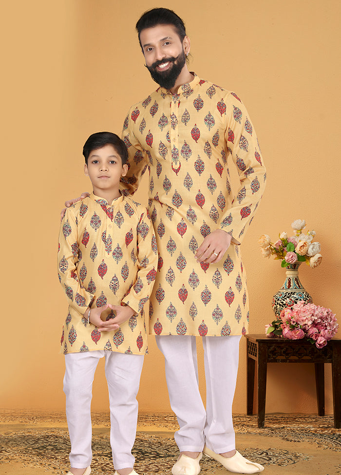 2 PC Multicolor Cotton Father And Son Combo