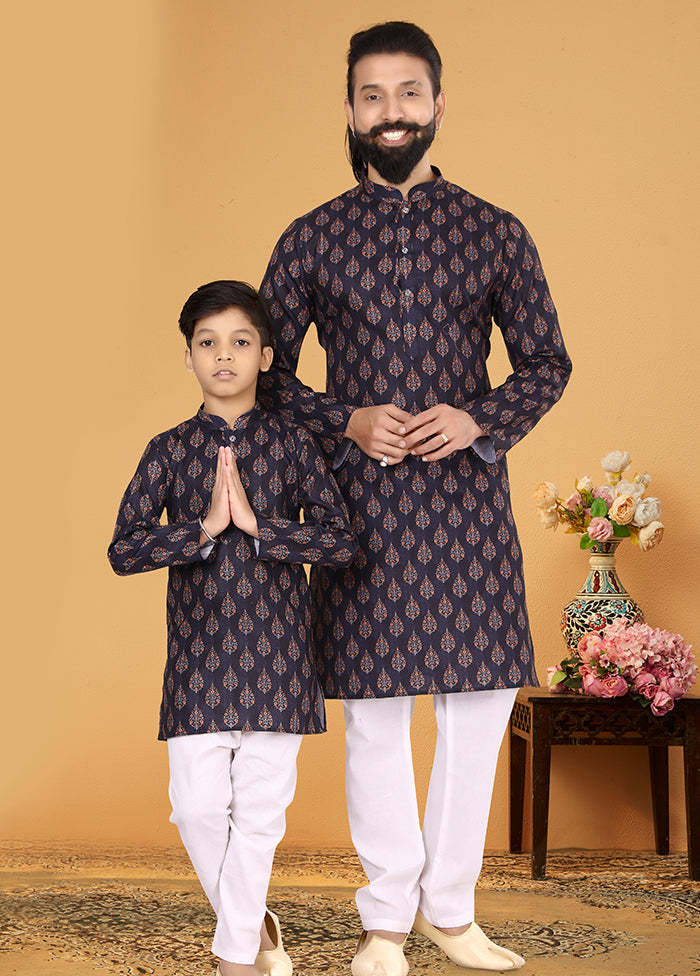 2 PC Multicolor Cotton Father And Son Combo