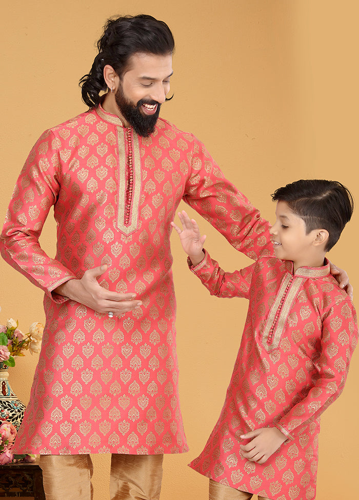 2 PC Multicolor  Silk Father And Son Combo
