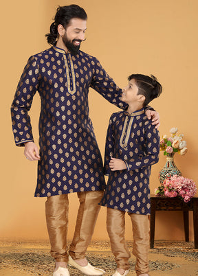 2 PC Multicolor  Silk Father And Son Combo